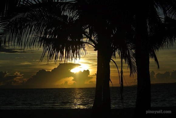 sunset at Beach Placid in Bantayan