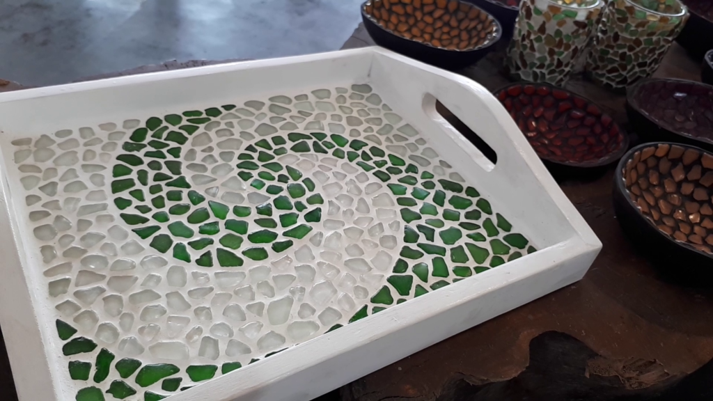 sea glass tray