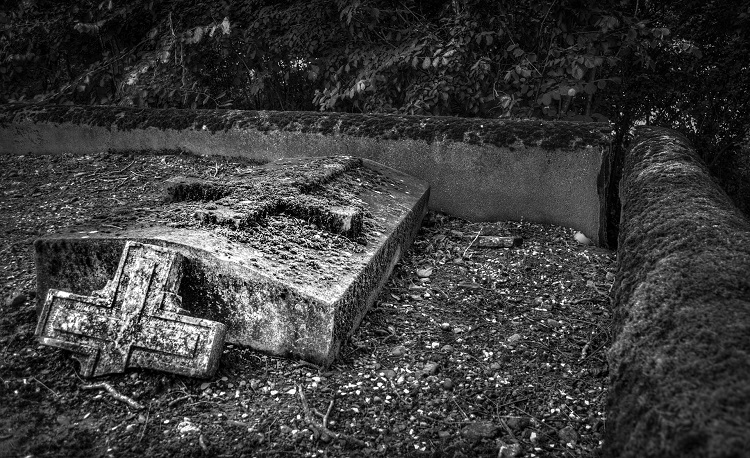 graveyard and cross