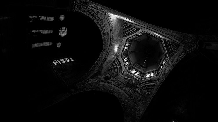 black and white monastery